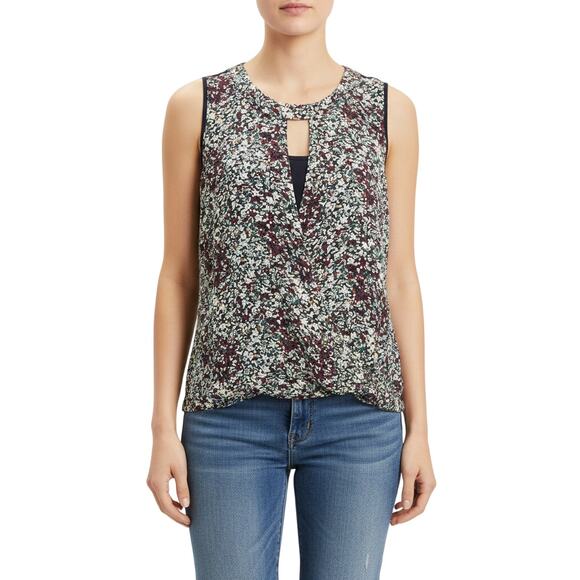 41 Hawthorn Clearwater Mixed Material Sleeveless Blouse Multicolor NWT Small - Picture 1 of 7